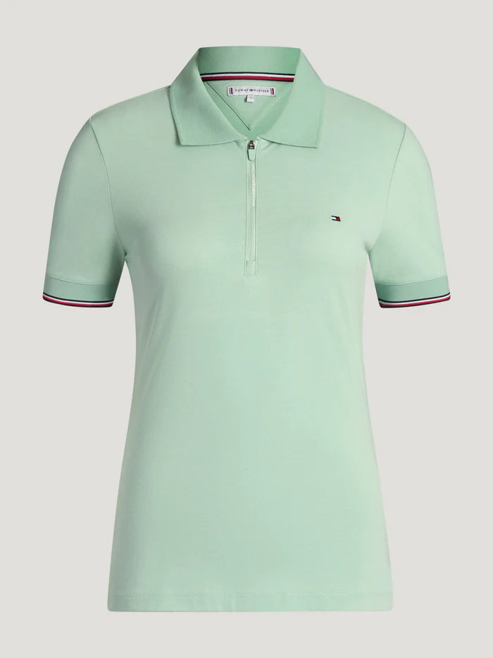 Koszulka Polo Tommy Hilfiger Anaheim Zip Belair Mint